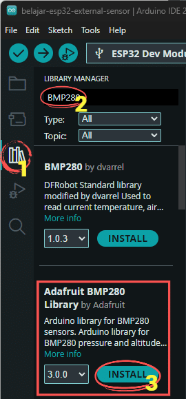 install library bmp280