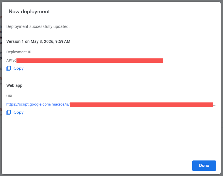 google script deployment