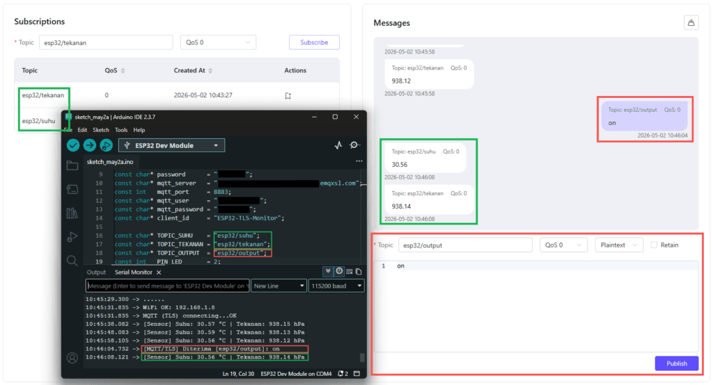 Belajar ESP32: MQTT latihan 3